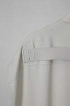RICK OWENS リックオウエンス 21SS SLEEVELESS JUMBO OUTER SHIRT ジャンボ アウター ノースリーブ シャツ size 48 (アイボリー) 61 OYSTER