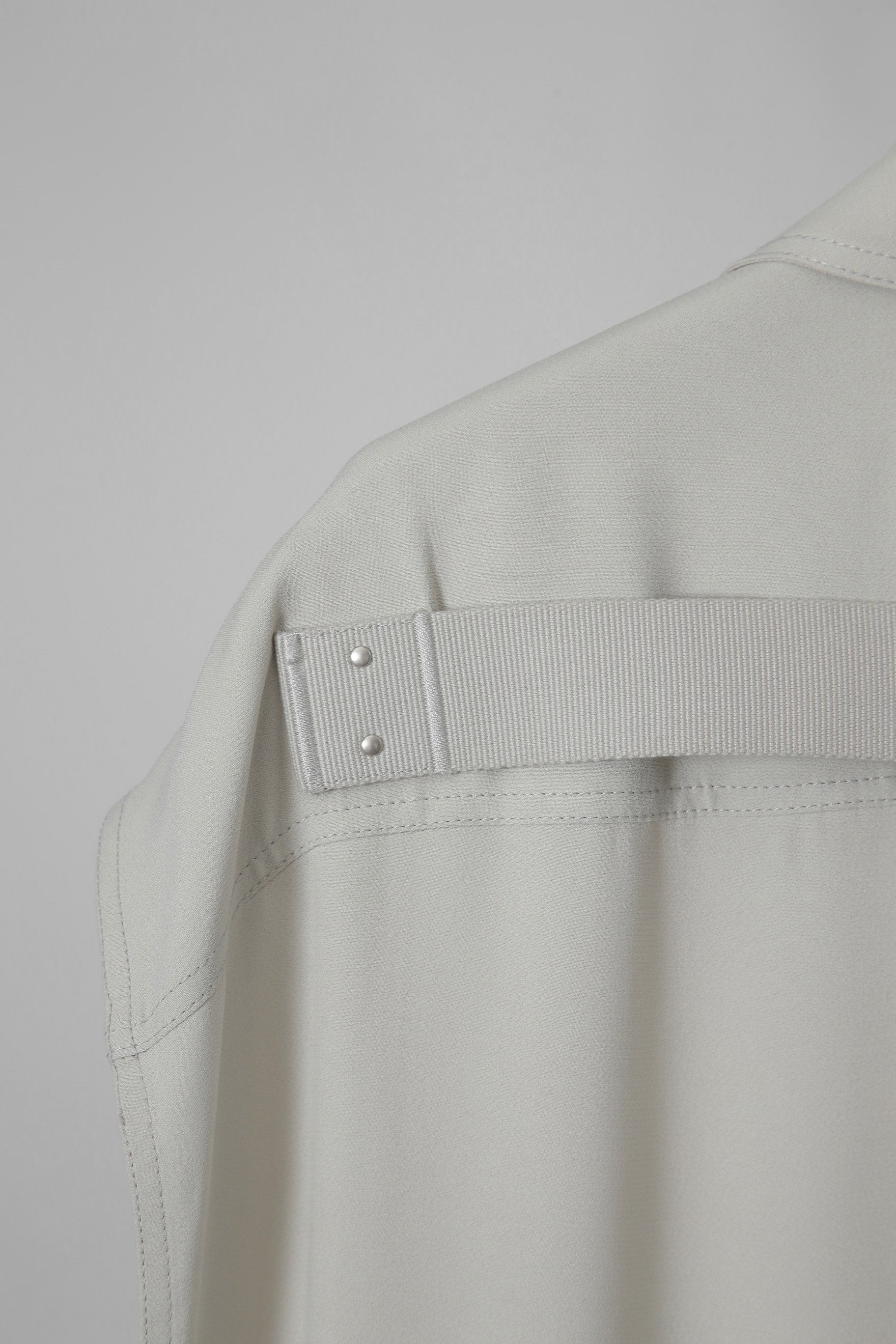 RICK OWENS リックオウエンス 21SS SLEEVELESS JUMBO OUTER SHIRT ジャンボ アウター ノースリーブ シャツ size 48 (アイボリー) 61 OYSTER