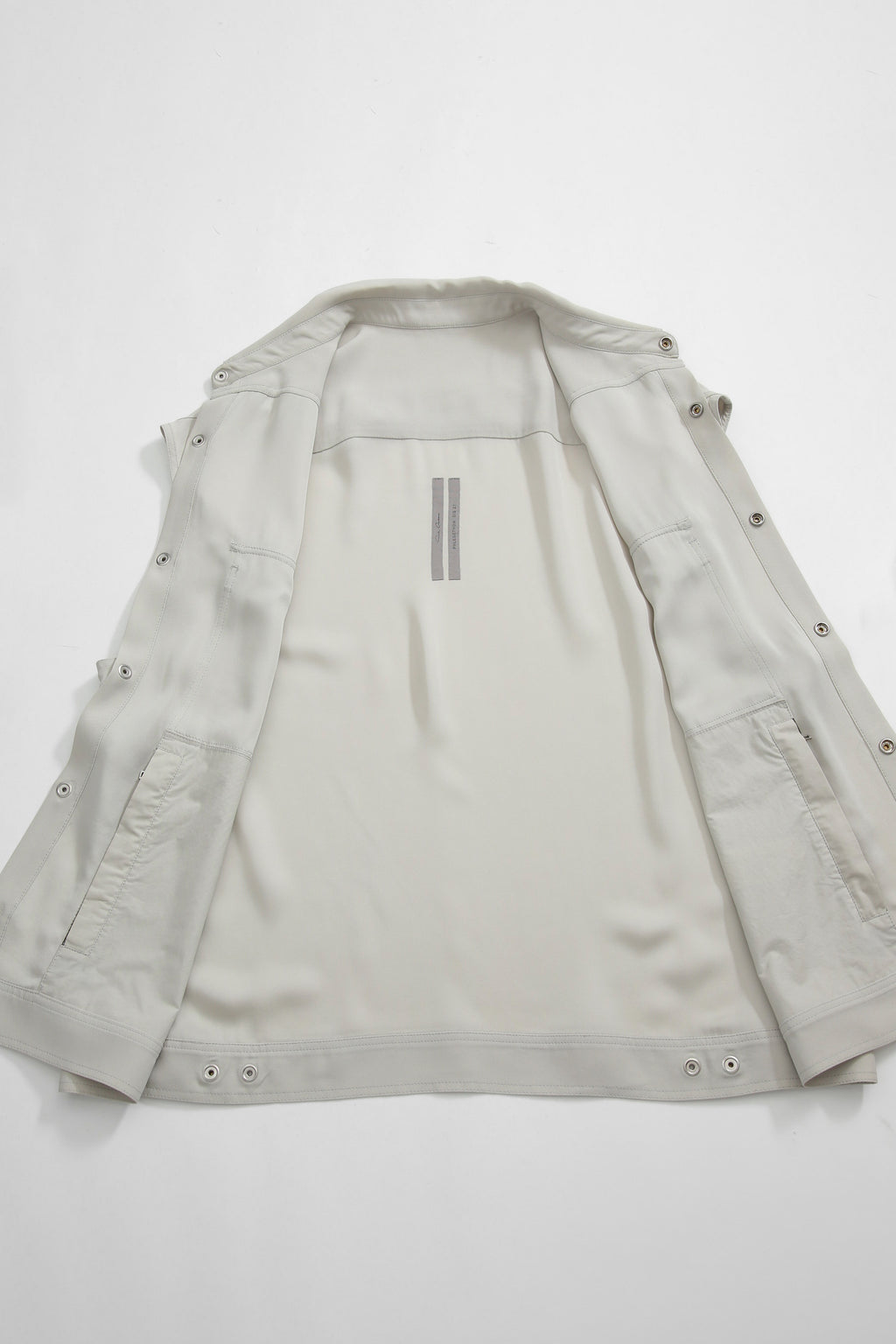 RICK OWENS リックオウエンス 21SS SLEEVELESS JUMBO OUTER SHIRT ジャンボ アウター ノースリーブ シャツ size 48 (アイボリー) 61 OYSTER