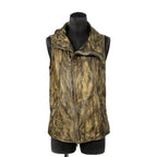 incarnation インカネーション / 美品 カーフレザー製品染め 手染め仕上げ ハイネック バイアスジップ ベスト / size M (DASTY YELLOW)