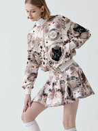 韓国発 UTAA ユタ / 美品 定価5.44万 ライトメア ブルーム フレアスカート /  size M ライトピンク レディース