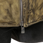 incarnation インカネーション / 美品 カーフレザー製品染め 手染め仕上げ ハイネック バイアスジップ ベスト / size M (DASTY YELLOW)