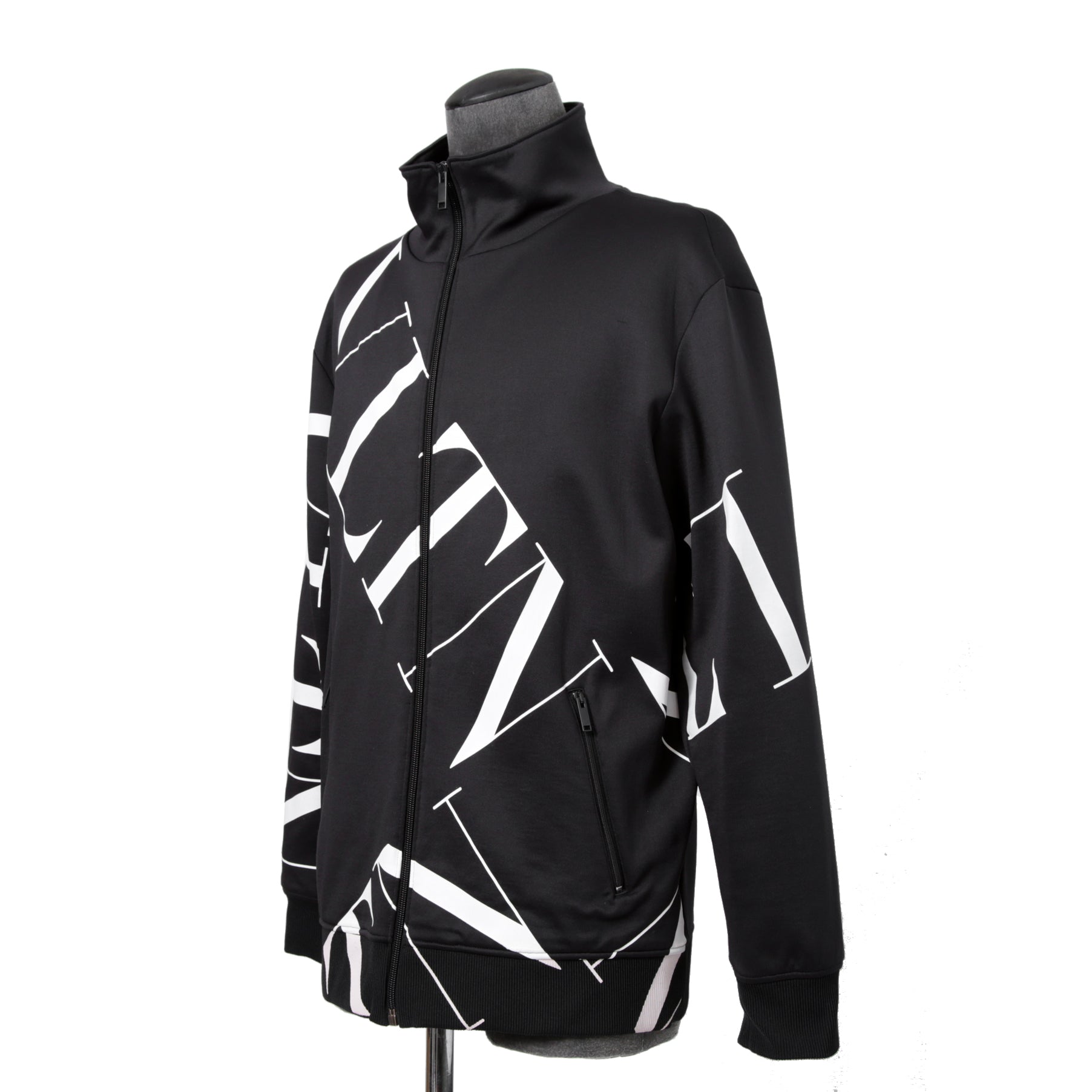 VALENTINO ヴァレンティノ / VLTN ロゴ トラック ジャケット / SV3MF05G2 / size 46 (BLACK)