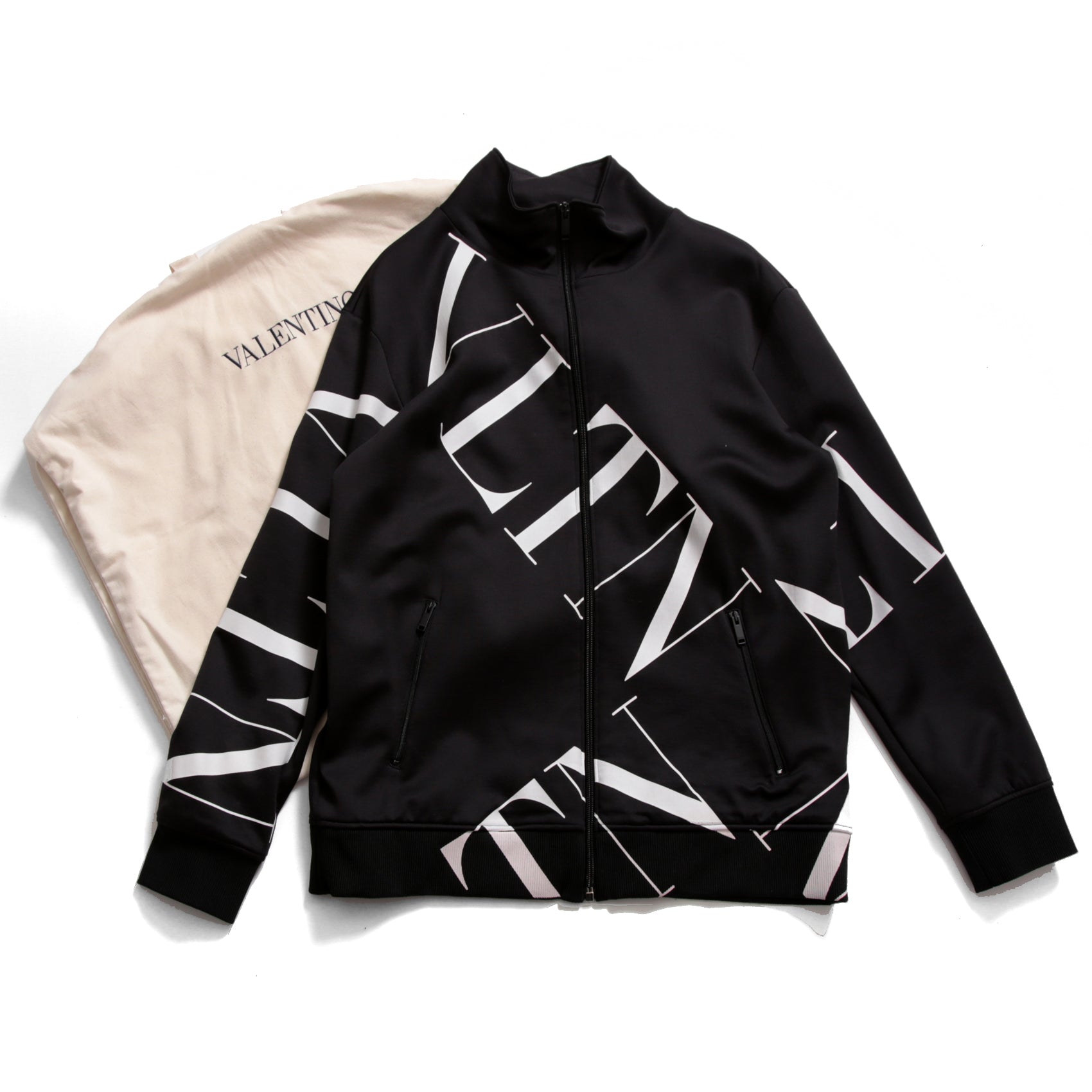 VALENTINO ヴァレンティノ / VLTN ロゴ トラック ジャケット / SV3MF05G2 / size 46 (BLACK)