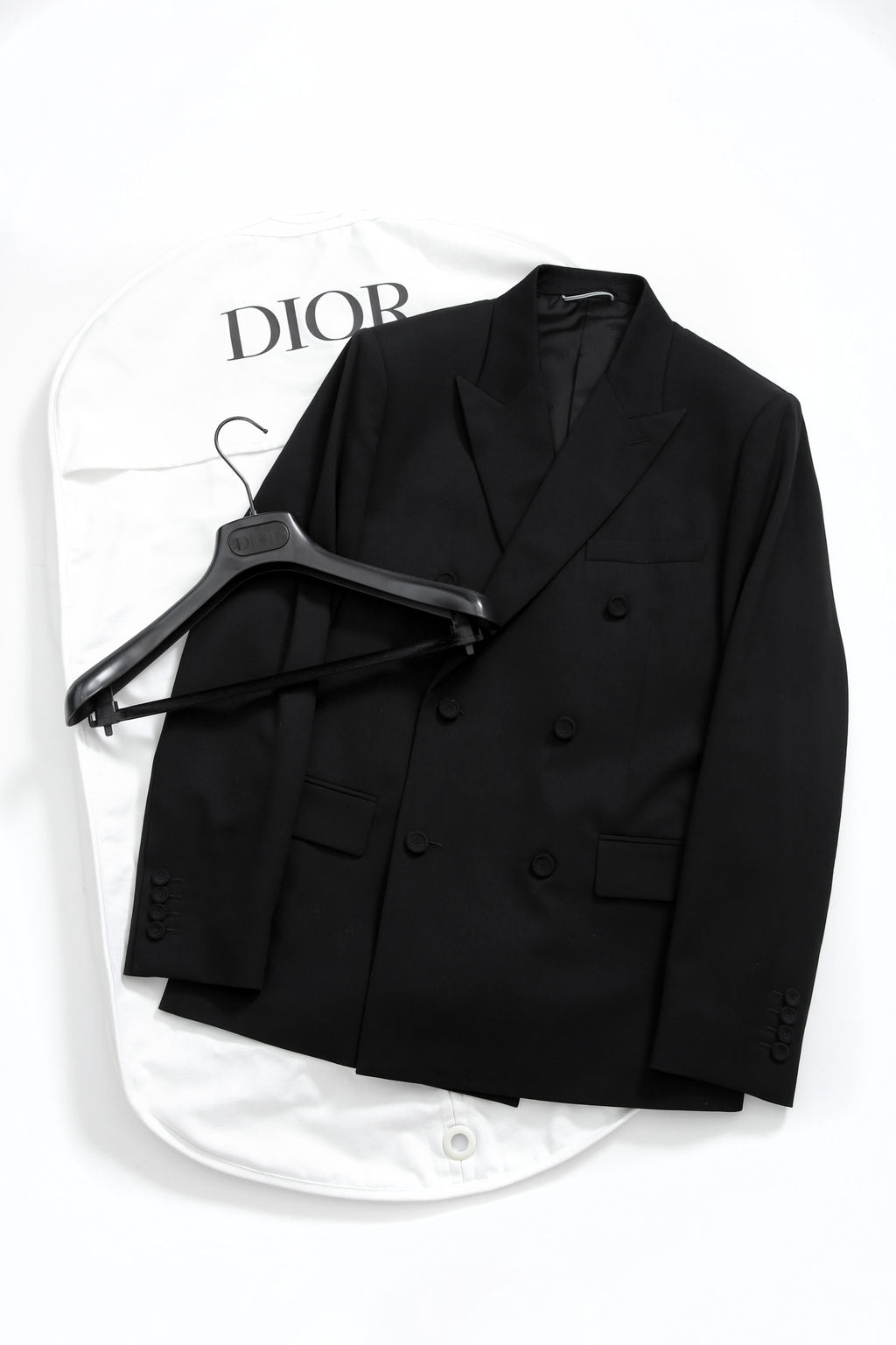 極美品 DIOR ディオール オム / 22AW キムジョーンズ期 / ダブル テーラード ジャケット / ウール / size 48 BLACK