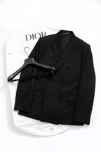 極美品 DIOR ディオール オム / 22AW キムジョーンズ期 / ダブル テーラード ジャケット / ウール / size 48 BLACK