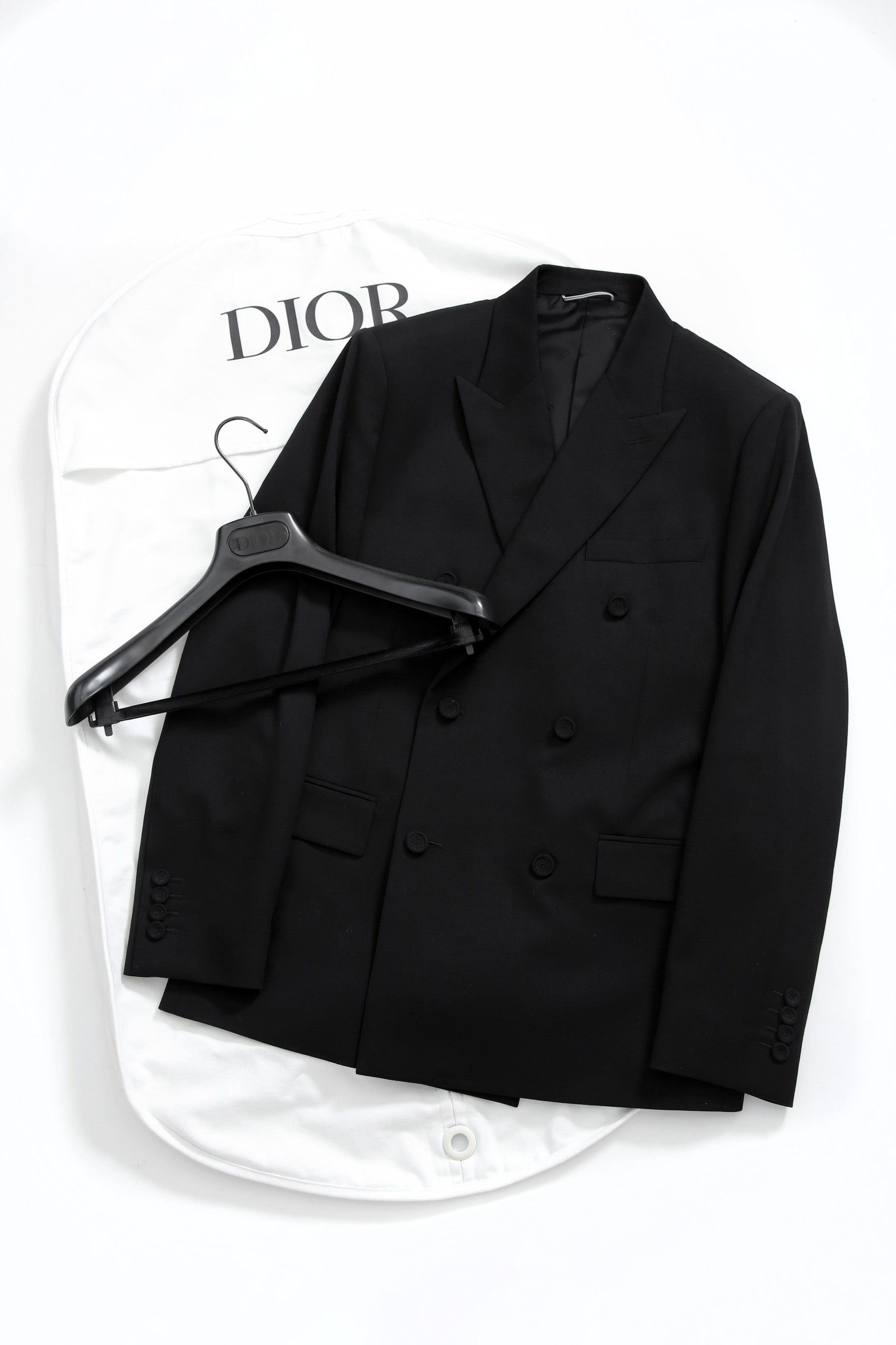 極美品 DIOR ディオール オム / 22AW キムジョーンズ期 / ダブル テーラード ジャケット / ウール / size 48 BLACK