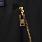 LOUIS VUITTON ルイ ヴィトン / 美品 ダブルジッパー 半袖 フレア ワンピース / size 38 (BLACK)