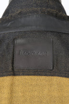 美品 イサムカタヤマバックラッシュ / レザー切替 レーヨン ストレッチ 長袖 シャツ/ 1470-01 / size M BLACK
