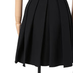 LOUIS VUITTON ルイ ヴィトン / 美品 ダブルジッパー 半袖 フレア ワンピース / size 38 (BLACK)