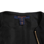 LOUIS VUITTON ルイ ヴィトン / 美品 ダブルジッパー 半袖 フレア ワンピース / size 38 (BLACK)