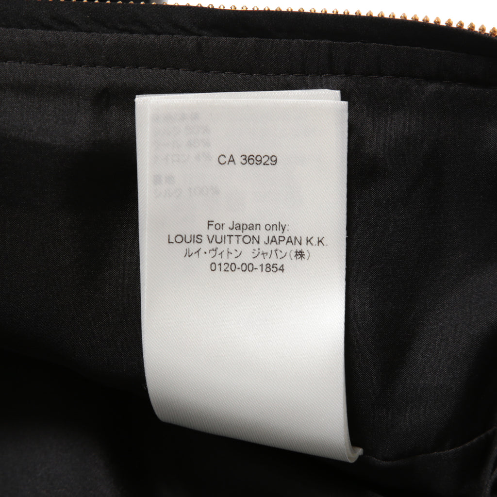 LOUIS VUITTON ルイ ヴィトン / 美品 ダブルジッパー 半袖 フレア ワンピース / size 38 (BLACK)
