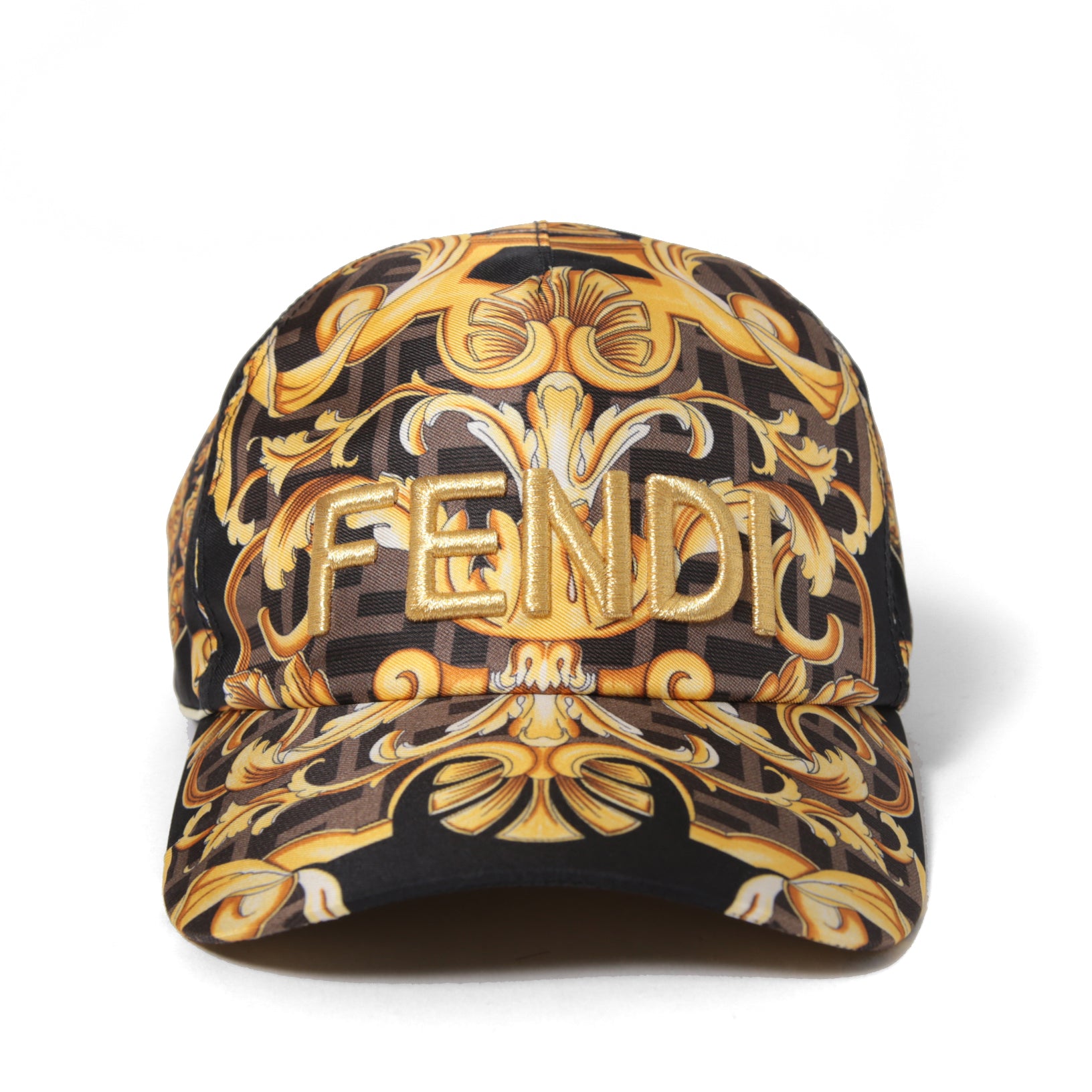 FENDACEフェンダーチェ / 美品 マルチカラー シルク キャップ / 57cm (M) フェンディ x ヴェルサーチ コラボ