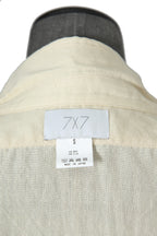 美品 seven by seven セブン バイ セブン / 17SS ウール シルク ネップシャツ / 長袖 / SS2017-7X7KS / size S (アイボリー)