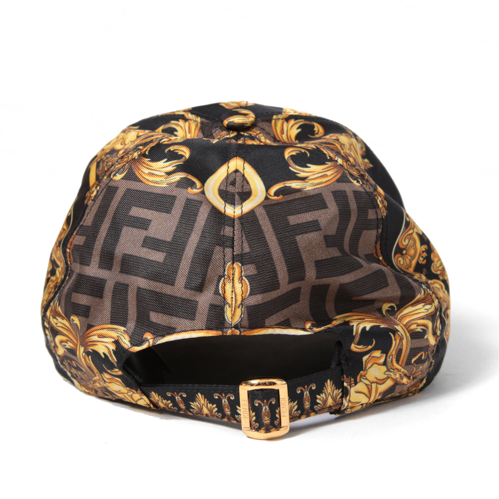 FENDACEフェンダーチェ / 美品 マルチカラー シルク キャップ / 57cm (M) フェンディ x ヴェルサーチ コラボ
