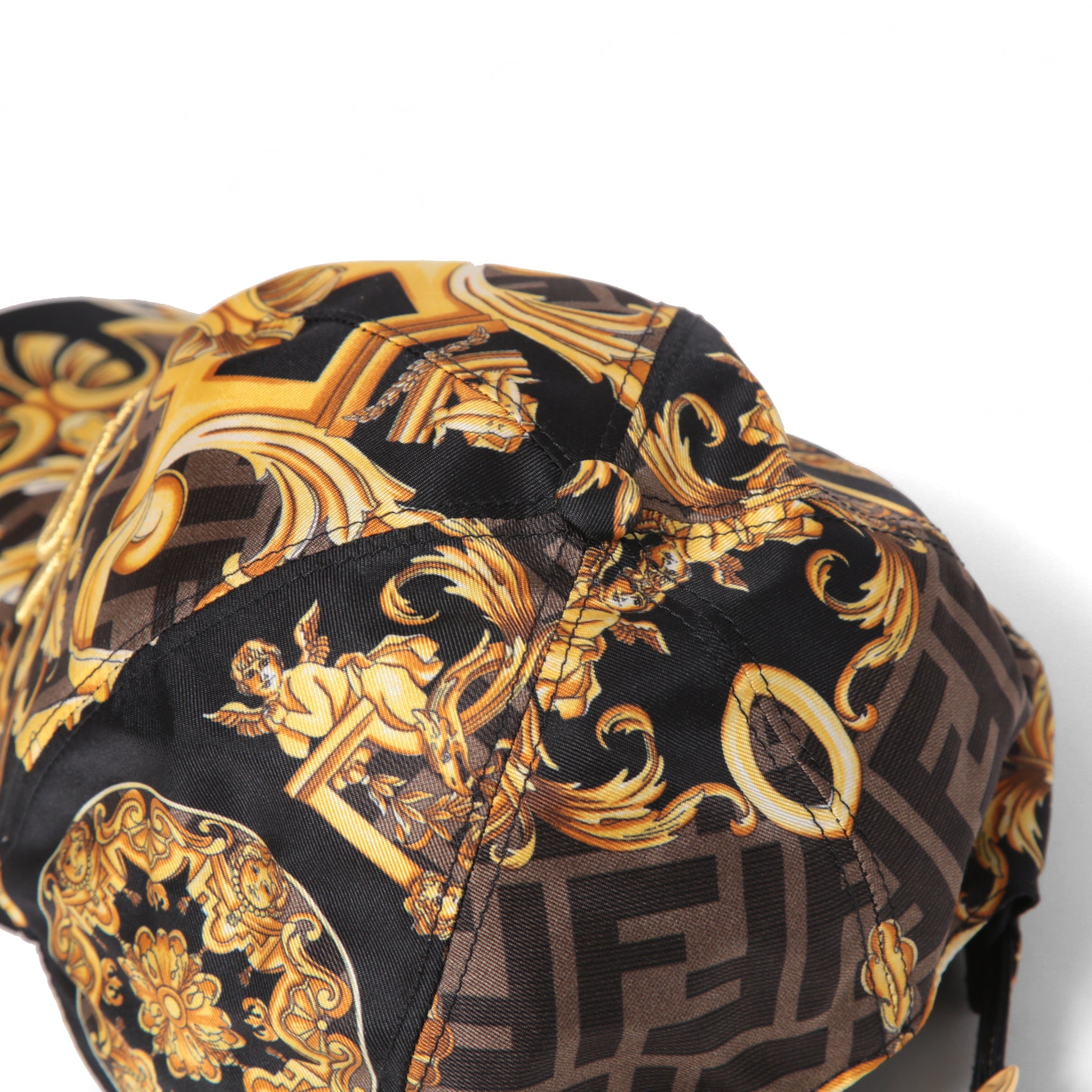 FENDACEフェンダーチェ / 美品 マルチカラー シルク キャップ / 57cm (M) フェンディ x ヴェルサーチ コラボ