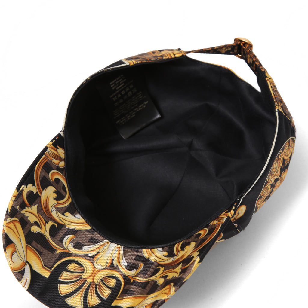 FENDACEフェンダーチェ / 美品 マルチカラー シルク キャップ / 57cm (M) フェンディ x ヴェルサーチ コラボ