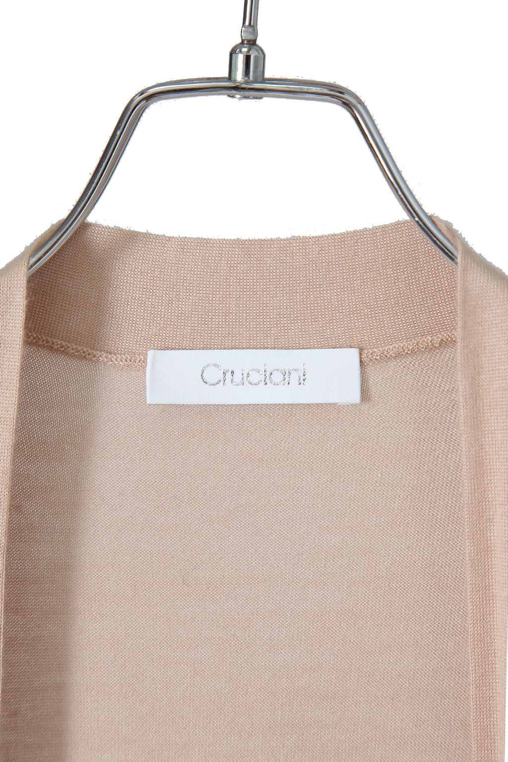 マネキン着画有り 美品 Cruciani クルチアーニ / 定価19.8万 カシミヤシルク ロングカーディガン / size 38 ピンクベージュ