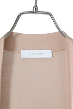 マネキン着画有り 美品 Cruciani クルチアーニ / 定価19.8万 カシミヤシルク ロングカーディガン / size 38 ピンクベージュ