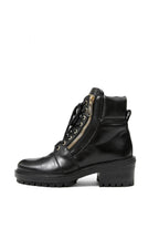 美品 BALMAIN HOMME バルマン オム / 定価 17万 サイドジップ レザー コンバット ブーツ / ゴールド ジップ / size 25cm (BLACK)