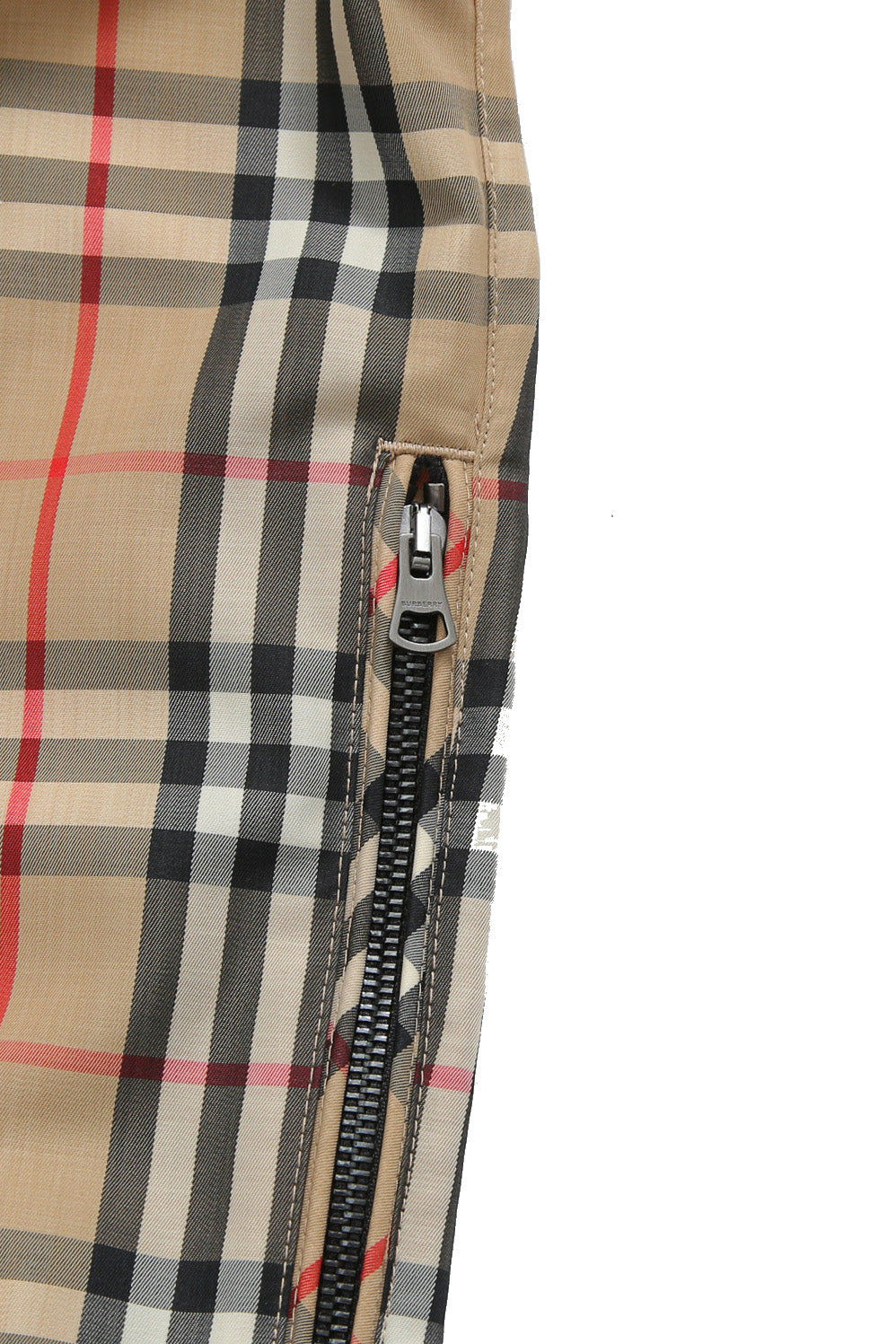 美品 BURBERRY バーバリー / チェックパネル シェイプメモリー タフタ フーデッド ジャケット size M (BGE x BLK) マウンテンパーカー