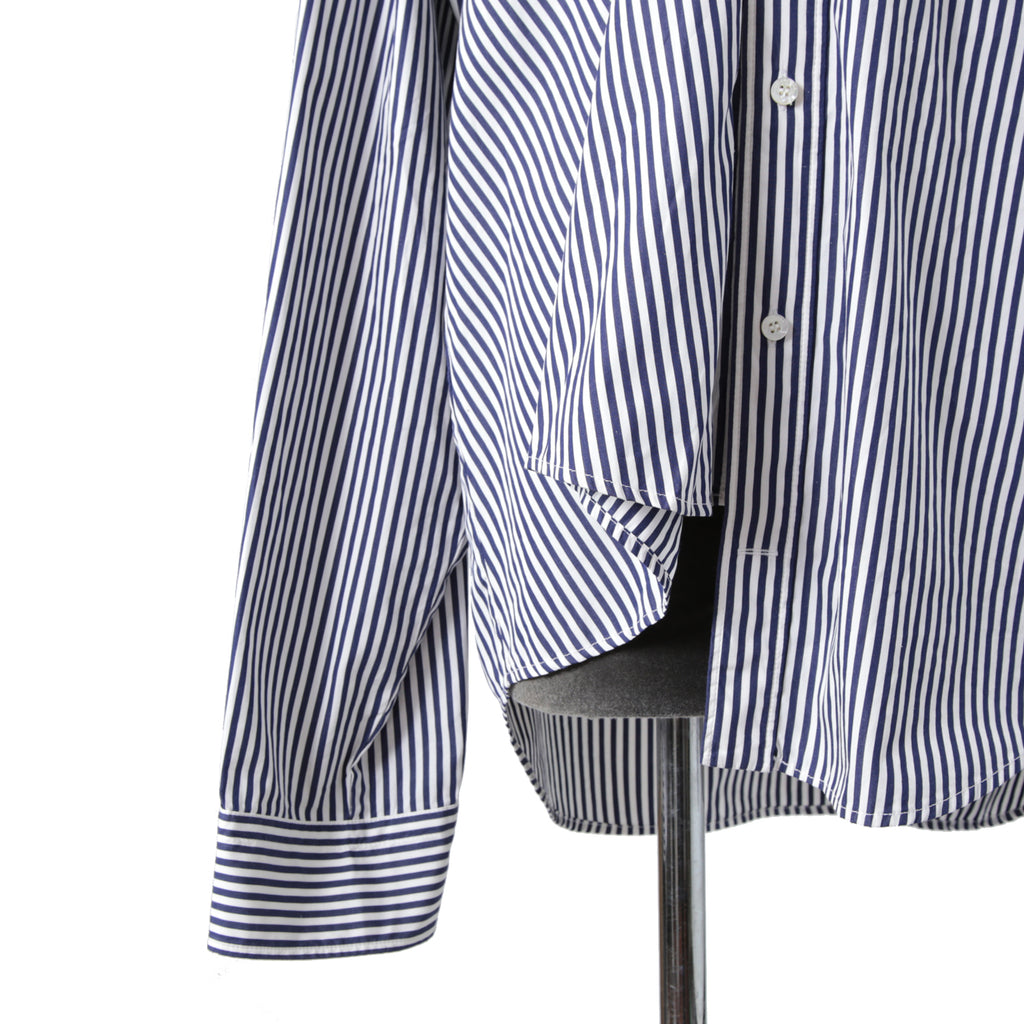 Balenciaga バレンシアガ / 21AW 美品 Twisted Shirt /ツイステッドシャツ 長袖シャツ / size XXS (WHITE x BLUE) ユニセックス