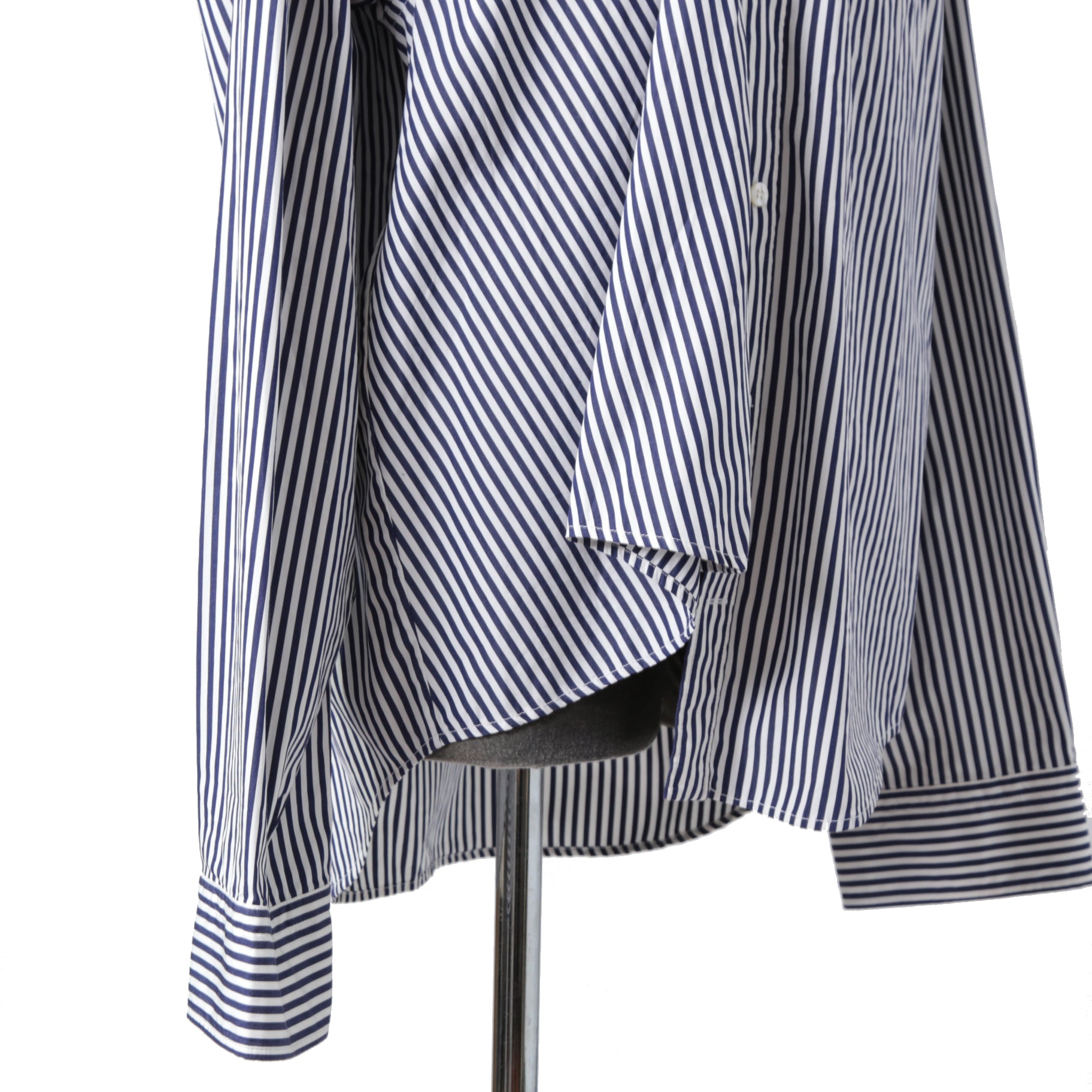 Balenciaga バレンシアガ / 21AW 美品 Twisted Shirt /ツイステッドシャツ 長袖シャツ / size XXS (WHITE x BLUE) ユニセックス