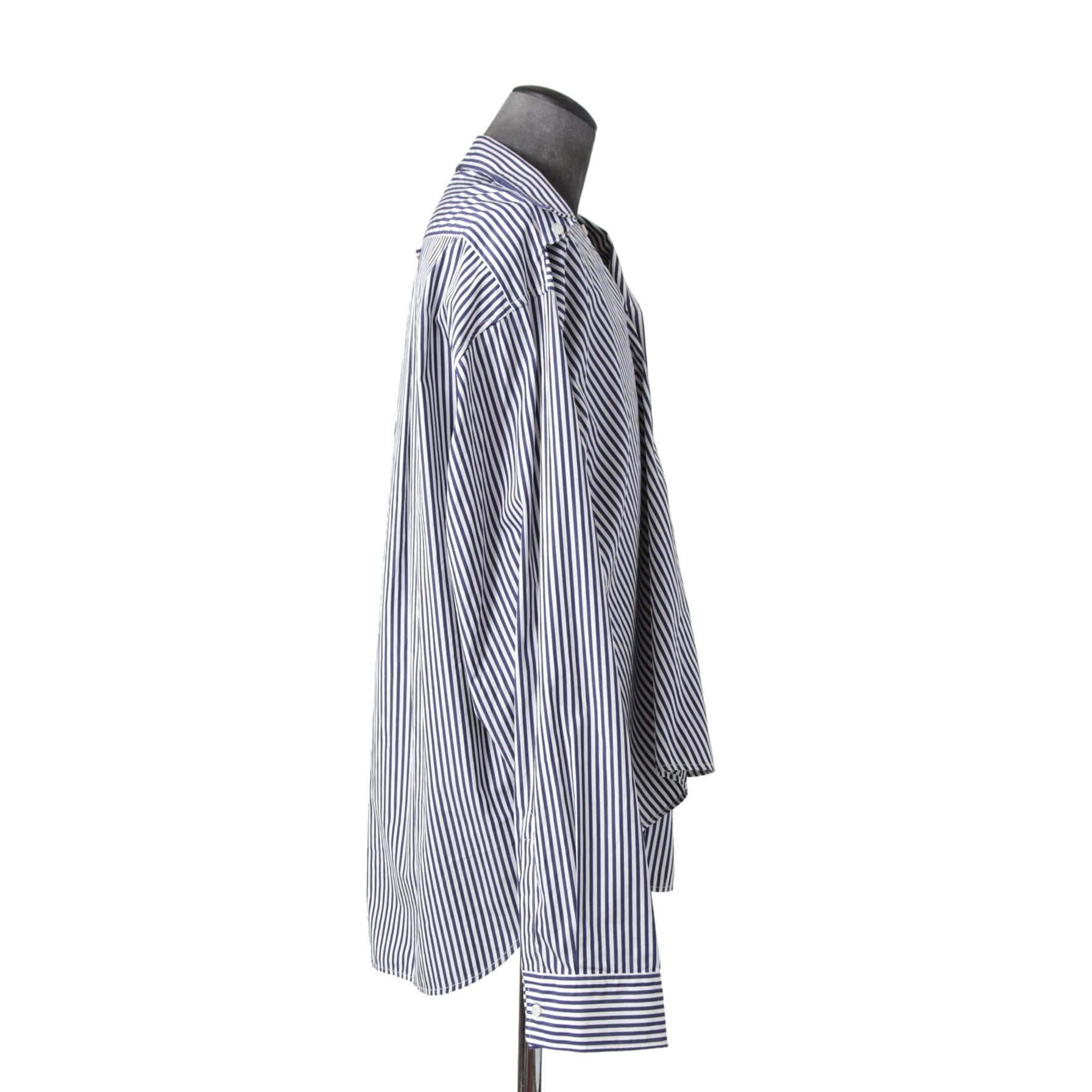 Balenciaga バレンシアガ / 21AW 美品 Twisted Shirt /ツイステッドシャツ 長袖シャツ / size XXS (WHITE x BLUE) ユニセックス