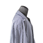 Balenciaga バレンシアガ / 21AW 美品 Twisted Shirt /ツイステッドシャツ 長袖シャツ / size XXS (WHITE x BLUE) ユニセックス
