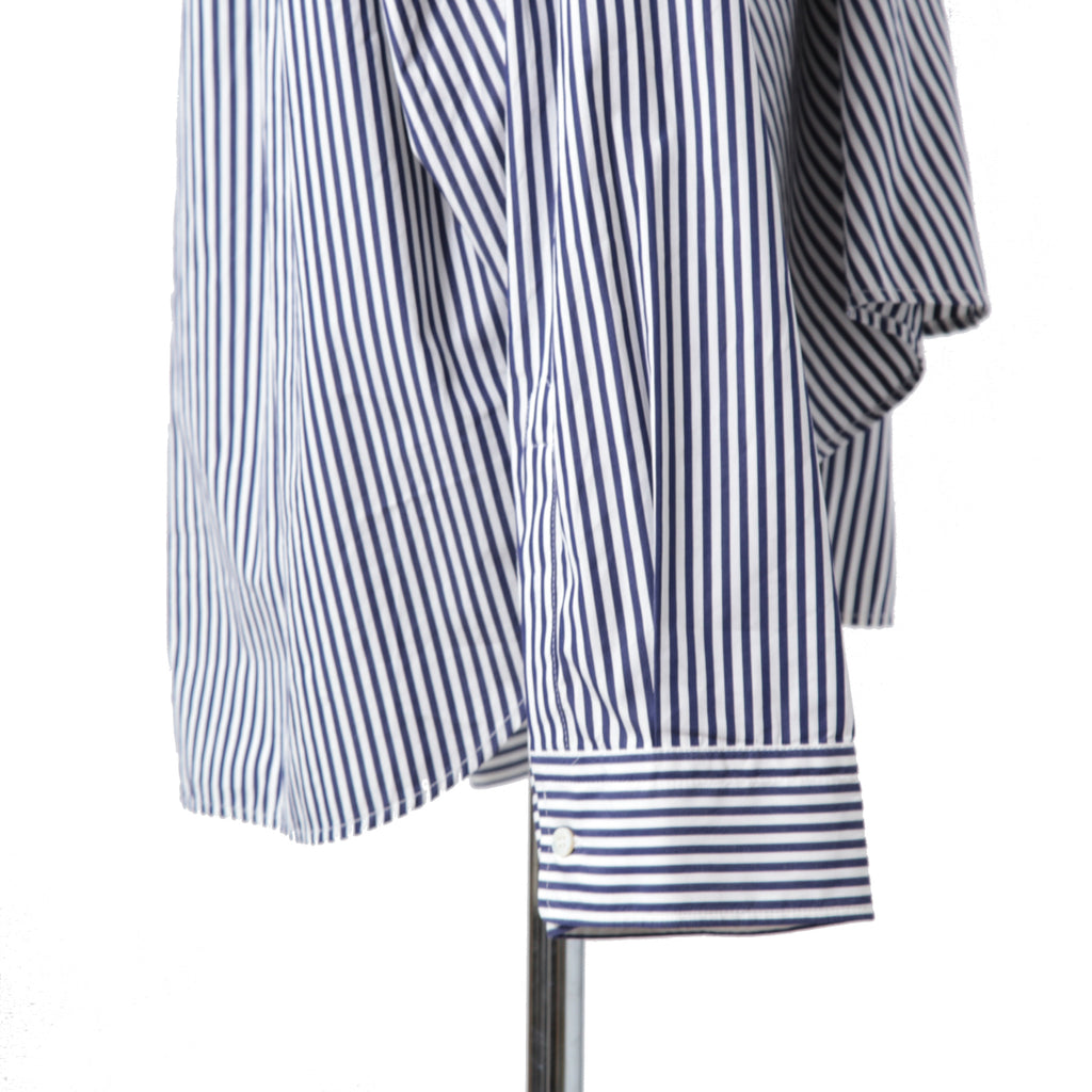 Balenciaga バレンシアガ / 21AW 美品 Twisted Shirt /ツイステッドシャツ 長袖シャツ / size XXS (WHITE x BLUE) ユニセックス