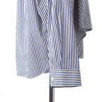 Balenciaga バレンシアガ / 21AW 美品 Twisted Shirt /ツイステッドシャツ 長袖シャツ / size XXS (WHITE x BLUE) ユニセックス