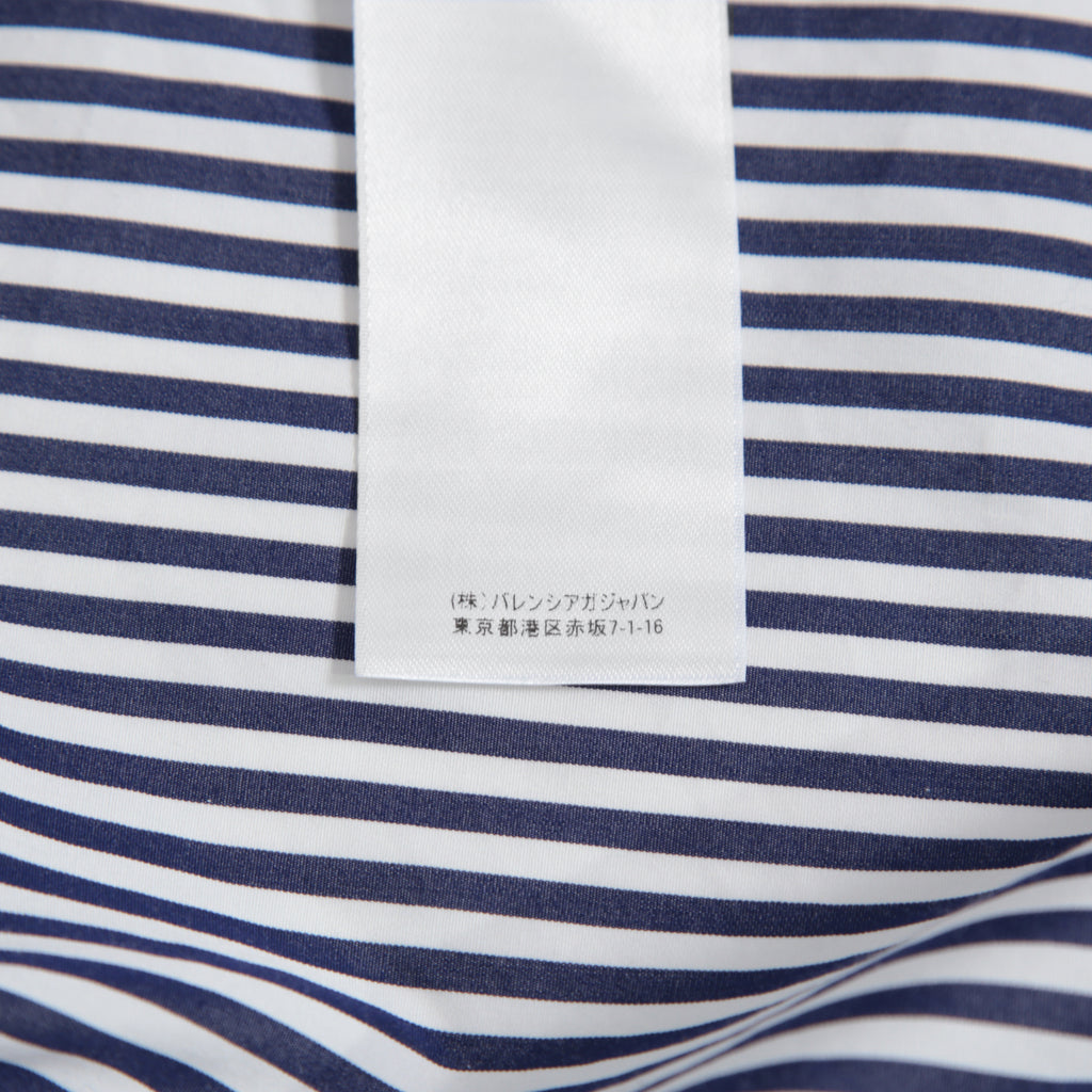 Balenciaga バレンシアガ / 21AW 美品 Twisted Shirt /ツイステッドシャツ 長袖シャツ / size XXS (WHITE x BLUE) ユニセックス