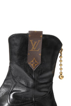 美品 23SS / LOUIS VUITTON ルイヴィトン / LVズーム プラットフォーム アンクルブーツ / 1ABGRW / size 39 (23cm) BLACK モノグラム