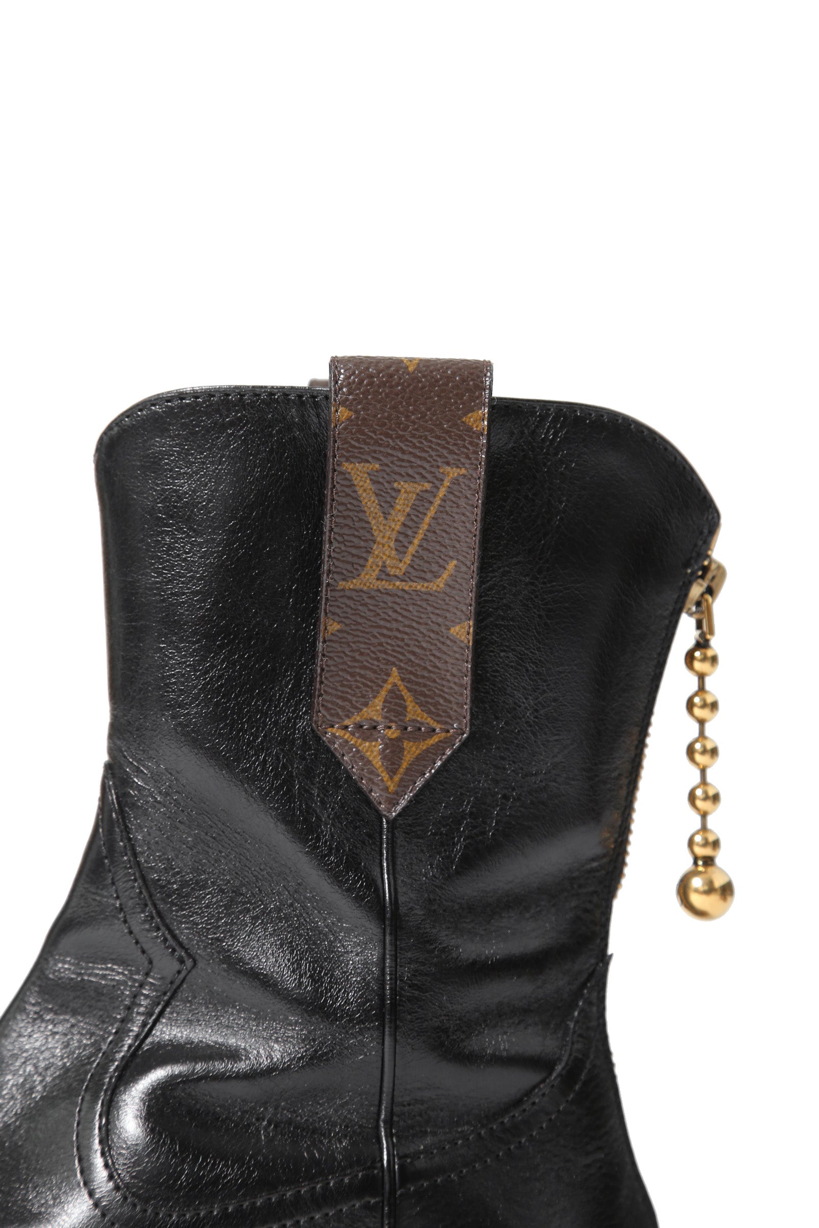 美品 23SS / LOUIS VUITTON ルイヴィトン / LVズーム プラットフォーム アンクルブーツ / 1ABGRW / size 39 (23cm) BLACK モノグラム