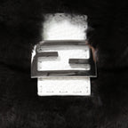 FENDI フェンディ / Mamma Baguette Selleria マンマ バゲット セレリア / ワンショルダーバッグ / ミンクファー ローマ レザー（牛革） / BLACK x WHITE