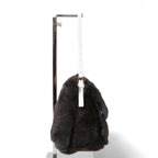 FENDI フェンディ / Mamma Baguette Selleria マンマ バゲット セレリア / ワンショルダーバッグ / ミンクファー ローマ レザー（牛革） / BLACK x WHITE