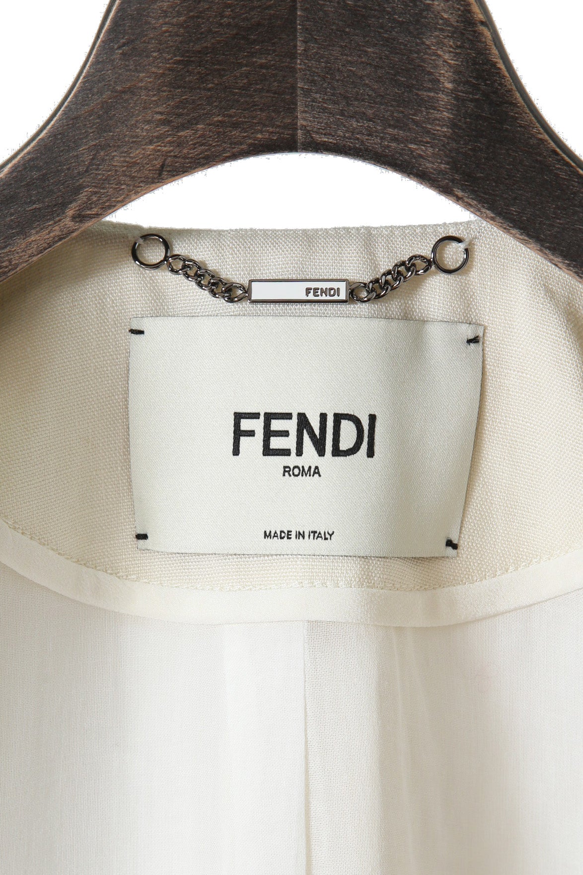 着画あり / 希少 美品 FENDI フェンディ 定価38万 23SS エンボス 加工 リネン ダブル ジャケット / size 38 テーラード スーツ レディース