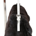 FENDI フェンディ / Mamma Baguette Selleria マンマ バゲット セレリア / ワンショルダーバッグ / ミンクファー ローマ レザー（牛革） / BLACK x WHITE