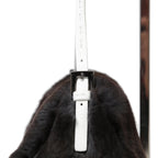 FENDI フェンディ / Mamma Baguette Selleria マンマ バゲット セレリア / ワンショルダーバッグ / ミンクファー ローマ レザー（牛革） / BLACK x WHITE