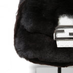 FENDI フェンディ / Mamma Baguette Selleria マンマ バゲット セレリア / ワンショルダーバッグ / ミンクファー ローマ レザー（牛革） / BLACK x WHITE