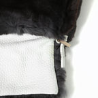 FENDI フェンディ / Mamma Baguette Selleria マンマ バゲット セレリア / ワンショルダーバッグ / ミンクファー ローマ レザー（牛革） / BLACK x WHITE