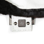FENDI フェンディ / Mamma Baguette Selleria マンマ バゲット セレリア / ワンショルダーバッグ / ミンクファー ローマ レザー（牛革） / BLACK x WHITE