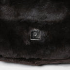 FENDI フェンディ / Mamma Baguette Selleria マンマ バゲット セレリア / ワンショルダーバッグ / ミンクファー ローマ レザー（牛革） / BLACK x WHITE