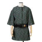 Louis Vuitton ルイ・ヴィトン / 23SS 美品 ブークレ ツイード Aライン スカート / RW231B ZX7 FOJU12 / size 38（GREEN x BLACK）