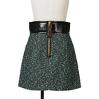 Louis Vuitton ルイ・ヴィトン / 23SS 美品 ブークレ ツイード Aライン スカート / RW231B ZX7 FOJU12 / size 38（GREEN x BLACK）