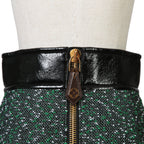 Louis Vuitton ルイ・ヴィトン / 23SS 美品 ブークレ ツイード Aライン スカート / RW231B ZX7 FOJU12 / size 38（GREEN x BLACK）