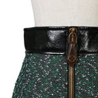 Louis Vuitton ルイ・ヴィトン / 23SS 美品 ブークレ ツイード Aライン スカート / RW231B ZX7 FOJU12 / size 38（GREEN x BLACK）