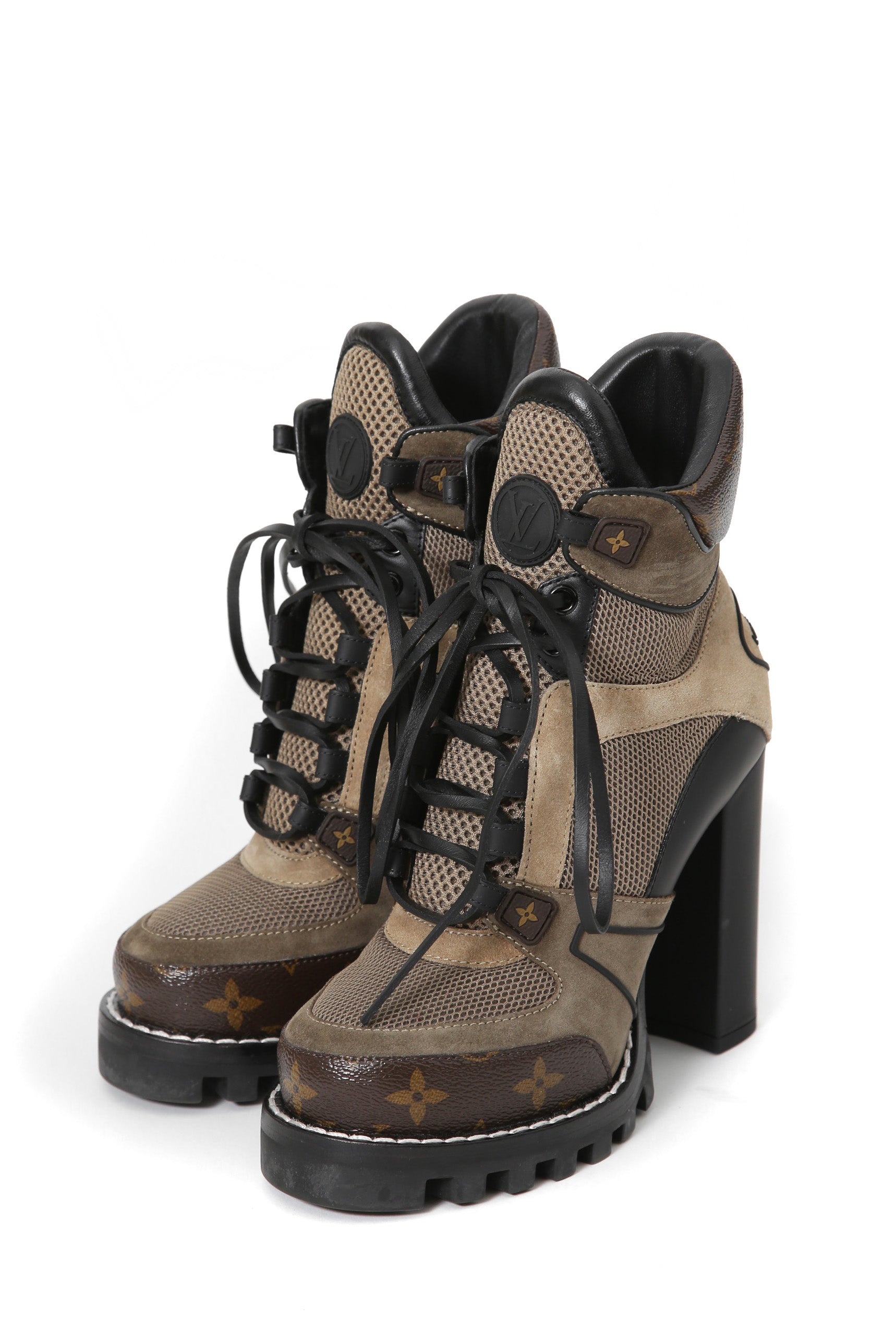 美品 LOUIS VUITTON ルイヴィトン / 定価 36万 2023年コレクション / スタートレイル モノグラム アンクルブーツ 1AABJA / size 36 (23cm)