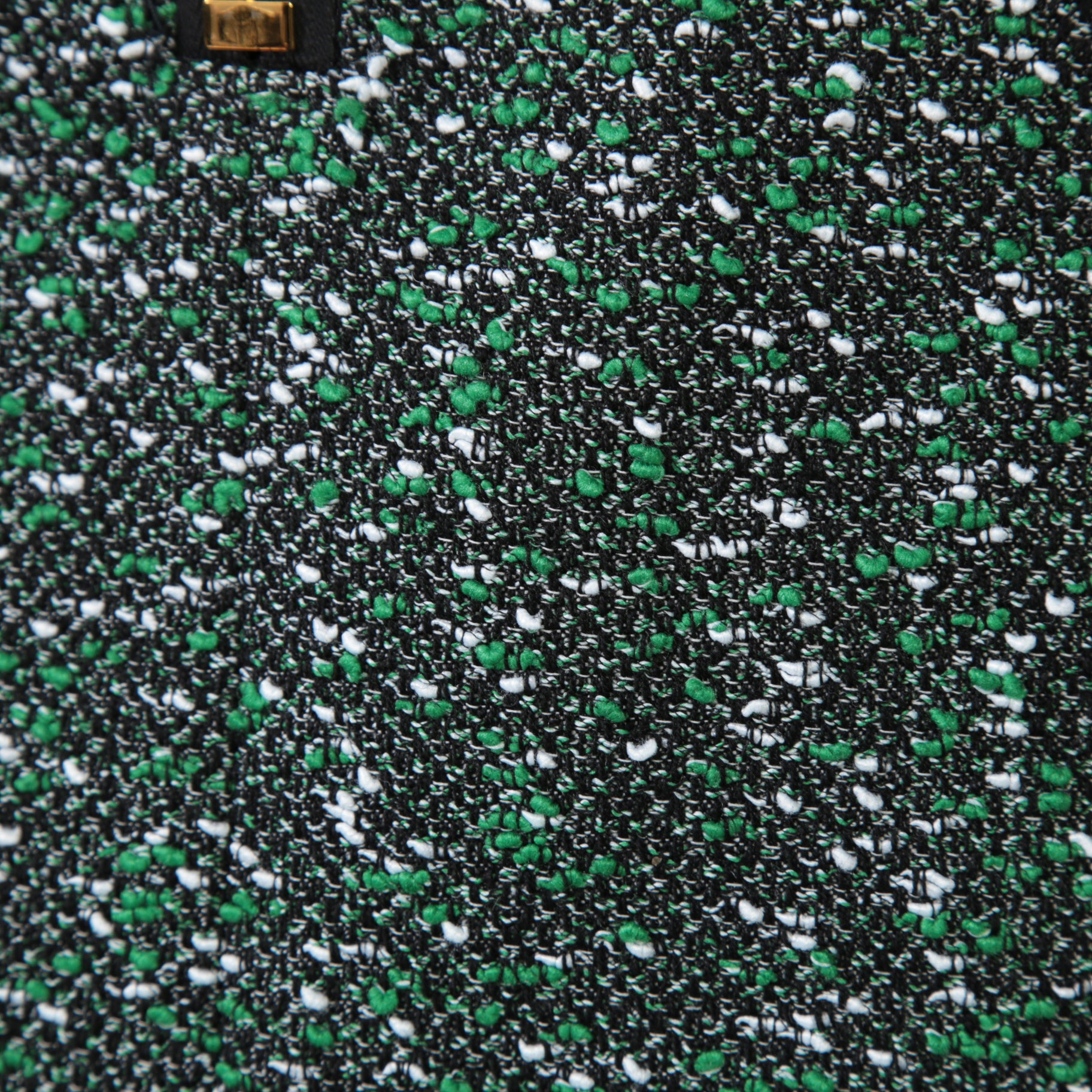 Louis Vuitton ルイ・ヴィトン / 23SS 美品 ブークレ ツイード Aライン スカート / RW231B ZX7 FOJU12 / size 38（GREEN x BLACK）