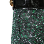 Louis Vuitton ルイ・ヴィトン / 23SS 美品 ブークレ ツイード Aライン スカート / RW231B ZX7 FOJU12 / size 38（GREEN x BLACK）